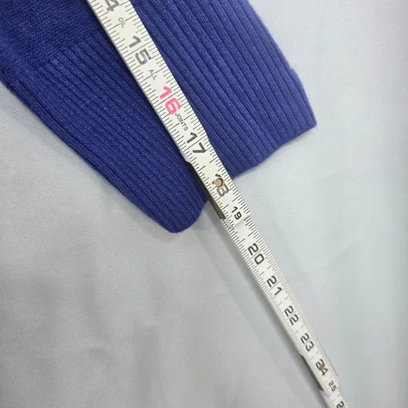 RQT Cowl Neck Knit Sweater 3/4 Sleeve Pullover Top Woman Extra Large Blue/Lilac - Picture 7 of 9